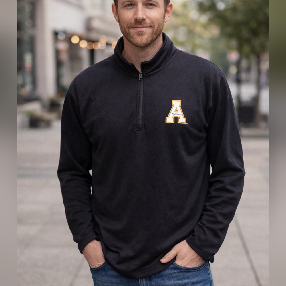 Appalachian State Mountaineers Fleece Lined Quarter-Zip Pullover - Large‎